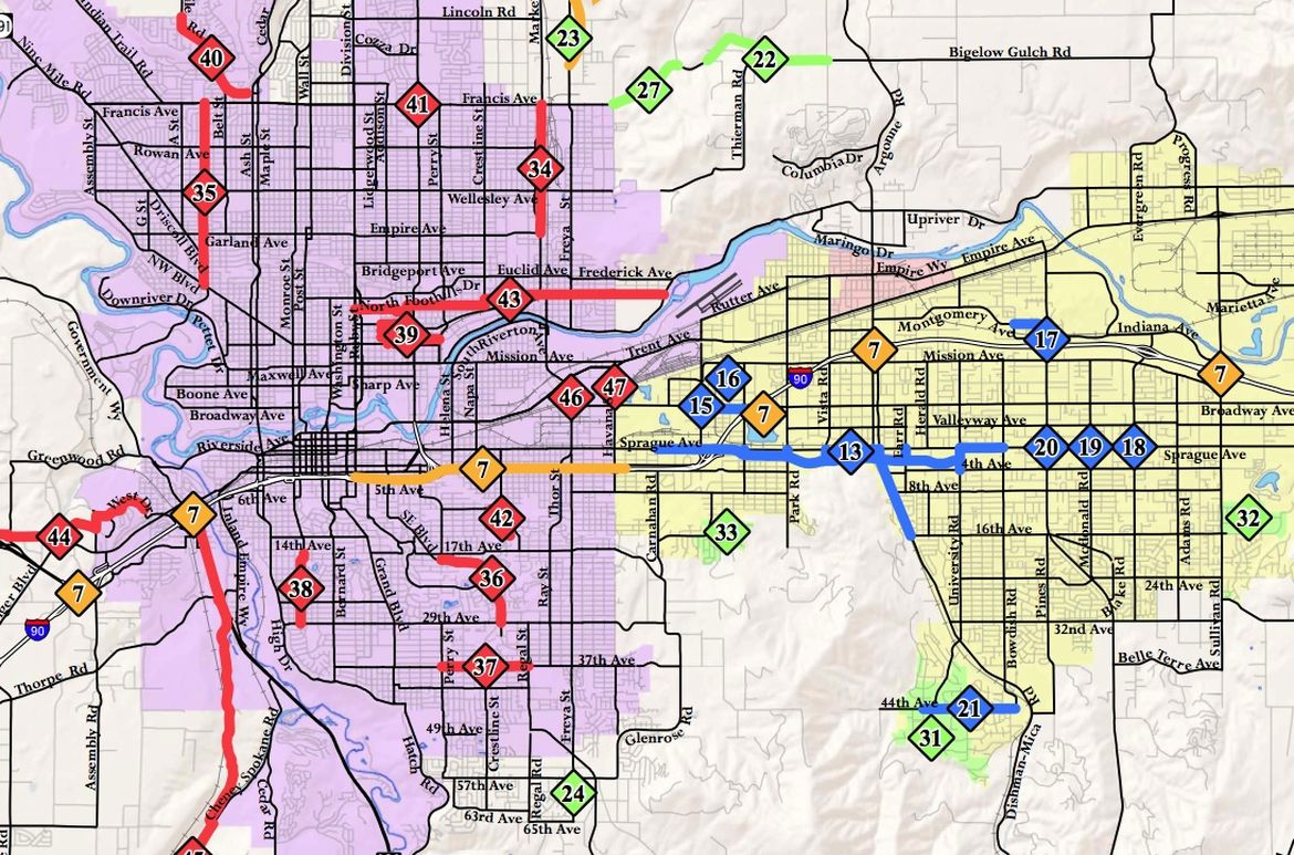 Map identifies roadwork in Spokane County The SpokesmanReview