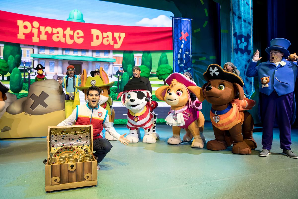 A scene from “PAW Patrol Live: The Great Pirate Adventure,” which comes to the First Interstate Center for the Arts on Tuesday and Wednesday. (Dan Norman / Dan Norman Photography)