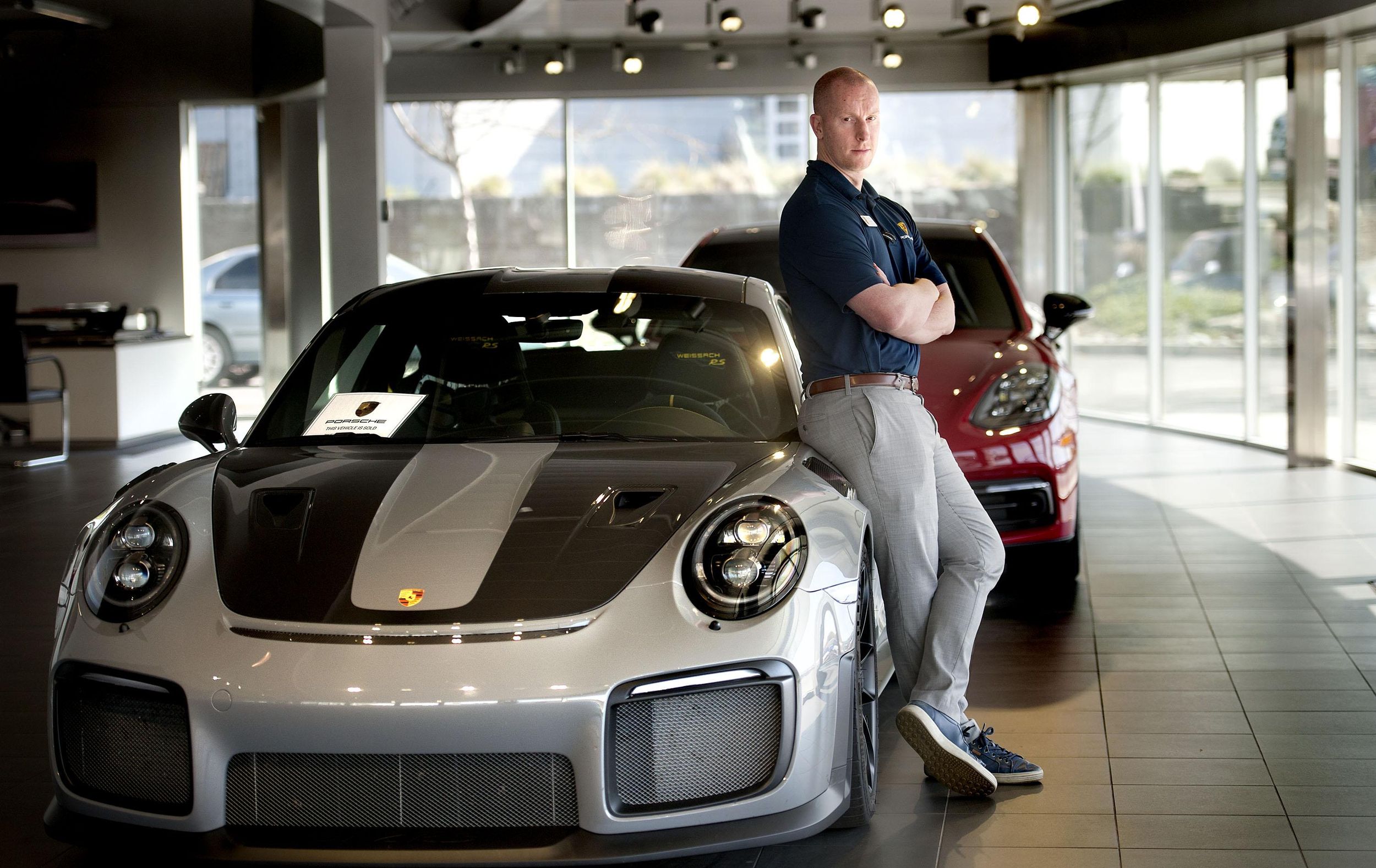 Front & Center: Andrew Maher of Porsche of Spokane took a roundabout