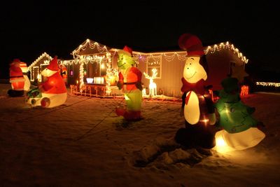 Arlene and Gene Vanhorn's holiday THEME home is filled with colorful inflatable Christmas decorations at 5240 McKinzie Rd. in Otis Orchards. J. BART RAYNIAK (File / The Spokesman-Review)