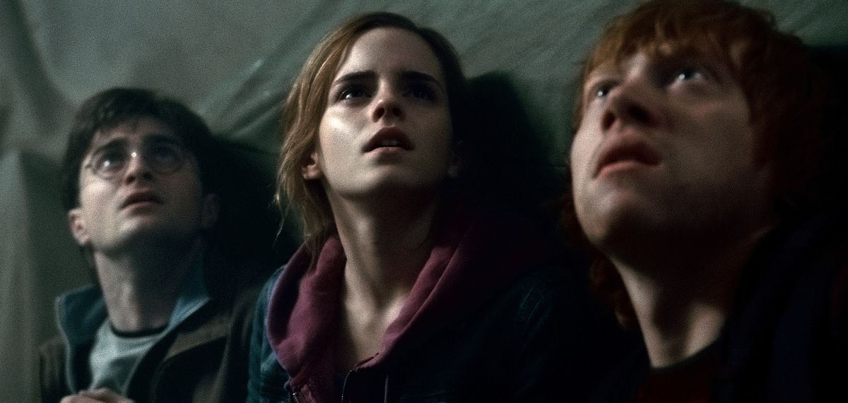 From left, Daniel Radcliffe, Emma Watson and Rupert Grint from “Harry Potter and the Deathly Hallows: Part 2