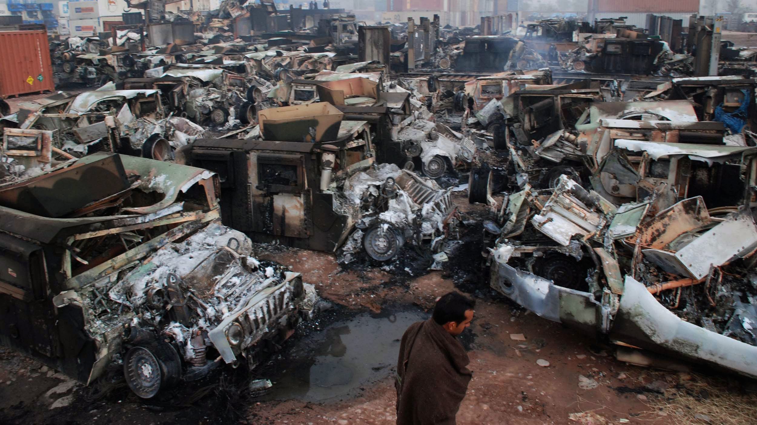 Wrecked Cars in the US Transported to Afghanistan