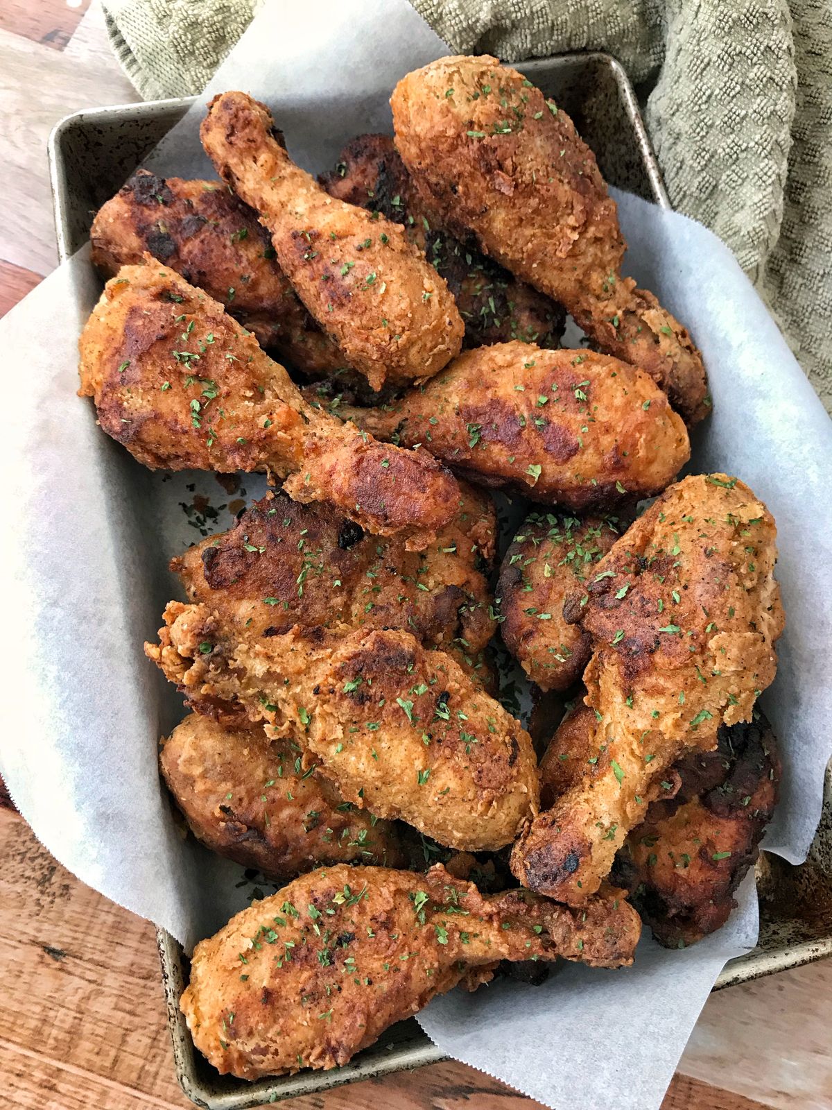 This twice-cooked fried chicken is juicy, robust and finger lickin’ good. (Audrey Alfaro/For The Spokesman-Review)