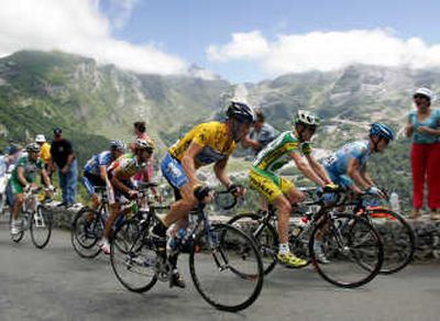 
Floyd Landis, front center, races in the 15th stage of the Tour de France in 2005. Associated Press
 (Associated Press / The Spokesman-Review)