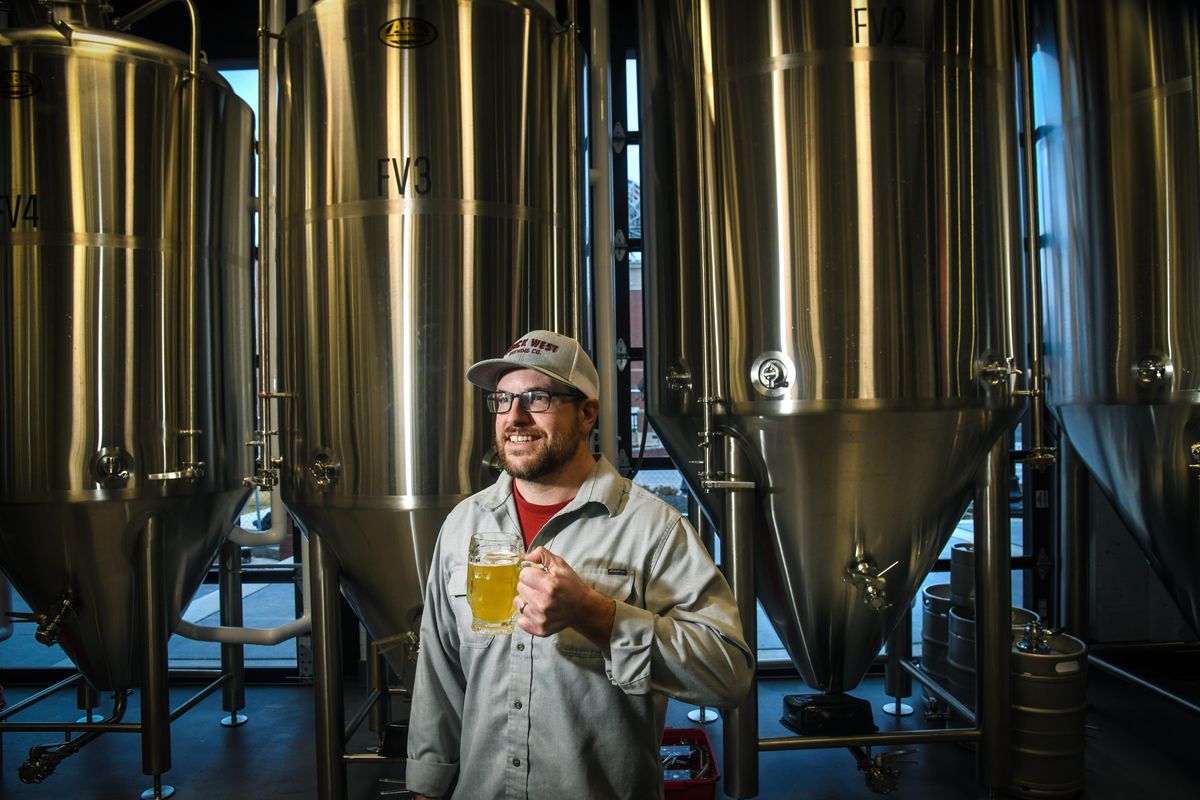 Sam Milne is the head brewer at the new Brick West Brewing Co. in downtown Spokane. (Dan Pelle / The Spokesman-Review)