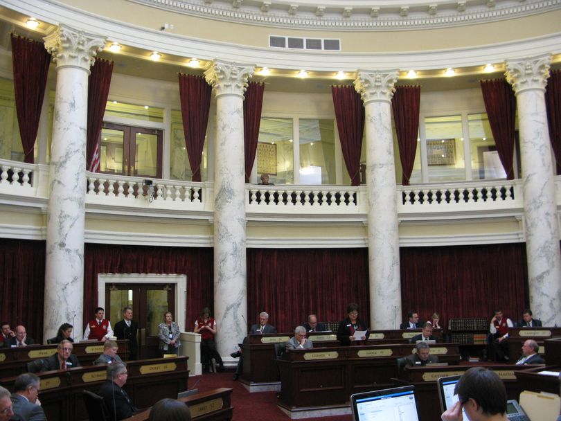 Sen. Patti Anne Lodge, R-Huston, debates in favor of Senate confirmation of Joan Hurlock to the Fish & Game Commission on Monday. (Betsy Russell)