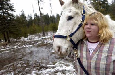 
Kiley Koski  operates a horse rescue for animals such as Cisco, who is blind. 
 (Jesse Tinsley / The Spokesman-Review)