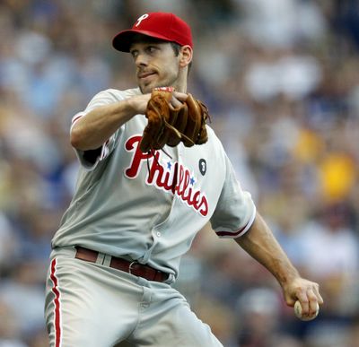 Phils’ Cliff Lee came up just shy of his seventh shutout. (Associated Press)
