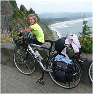 Bicycle tourist Annika LaVoie. (Courtesy)