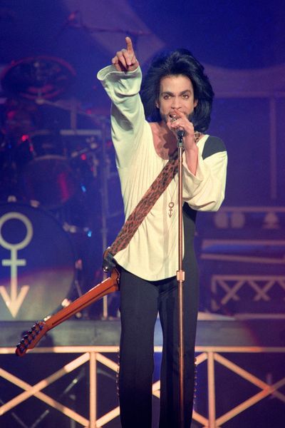 Prince performs during a concert at the Parc des Princes stadium in Paris on June 16, 1990.   (Bertrand Guay/AFP/GETTY IMAGES NORTH AMERICA/TNS)