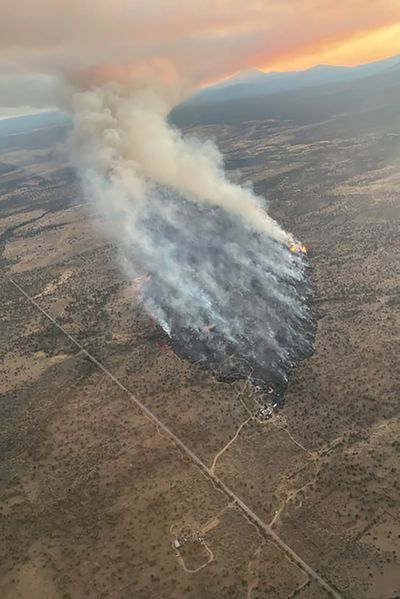 According to officials, as of Sunday, the Flat fire, burning in central Oregon, has reached 22,000 acres. More than 1,000 homes in Oregon were under some level of evacuation because of the Flat fire, which is one of many wildfires burning in the West, amid hot weather.  (CENTRAL OREGON FIRE)