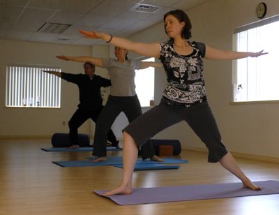 Jessica Titchenal has opened Solar 7 Yoga at 15413 E. Valleyway, Building C, Suite 400 (off Sullivan behind Washington Trust Bank). She  teaches beginner to advanced classes, as well as body movement, alignment, breathing, yoga prinicipals and philosophy. (J. BART RAYNIAK / The Spokesman-Review)
