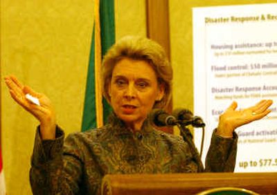 
Gov. Chris Gregoire discusses her supplemental budget proposal Tuesday in Olympia. 
 (Richard Roesler / The Spokesman-Review)
