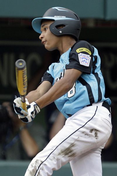 Tennessee's Lorenzo Butler belted three three-run home runs in a Little League World Series victory over California on Saturday. (Associated Press)