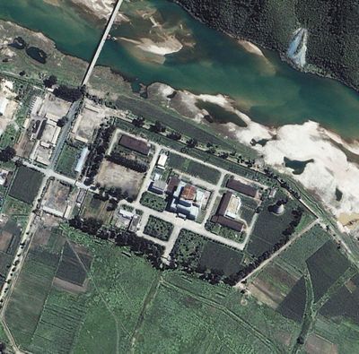 This 2002 file photo is a satellite image provided by Space Imaging Asia of the Yongbyon Nuclear Center, located north of Pyongyang, North Korea. (Associated Press)