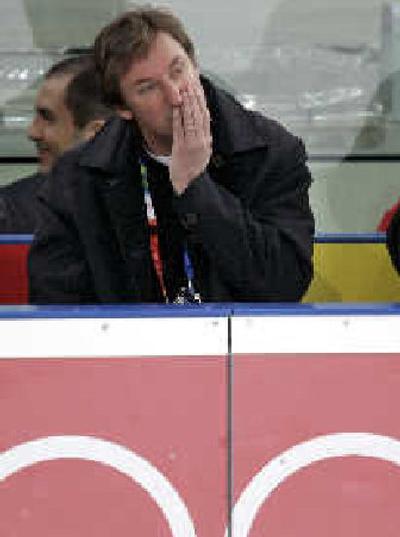 
 Gretzky takes in Canada's practice. 
 (Associated Press / The Spokesman-Review)