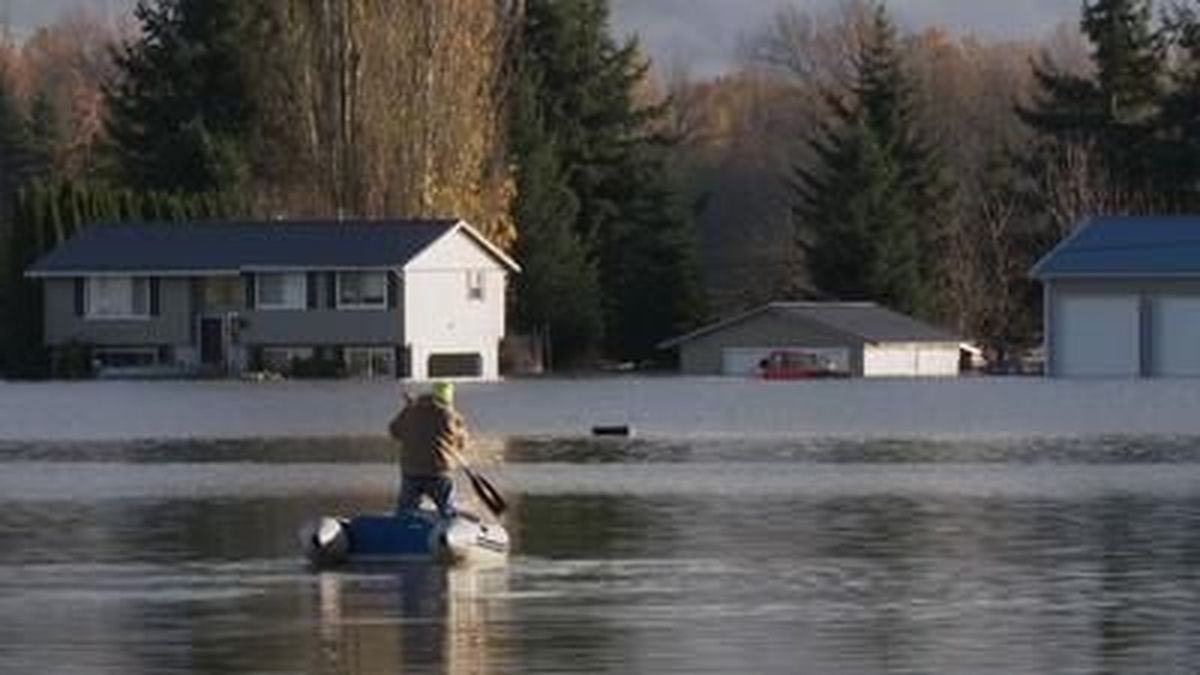 Flood waters are beginning to recede in the Pacific Northwest, revealing damage from days of heavy rain fall. Some communities in Washington state and in neighboring British Columbia were evacuated due to the high water.) 