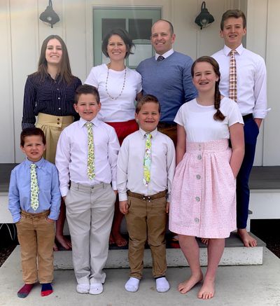 The Ditto family in their Easter finery with a von Trapp twist. (Courtesy)