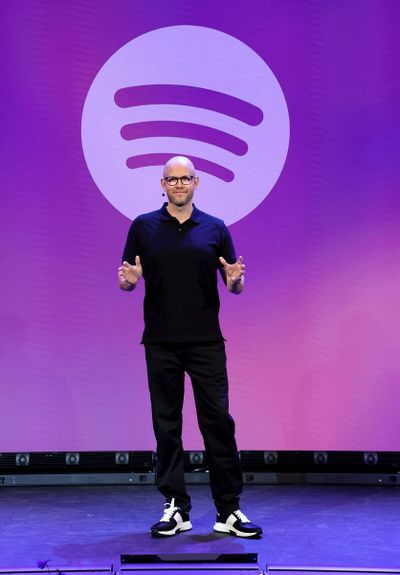 Daniel Ek, co-founder and CEO of Spotify, speaks onstage during the “Now Playing” Creator Day hosted by Spotify on Nov. 13, 2024, in Los Angeles.  (Phillip Faraone/Getty Images North America/TNS)