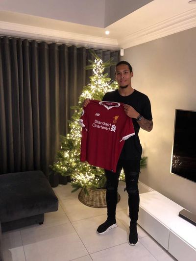 Liverpool’s Twitter accound confirmed the signing of Virgil van Dijk . (@LFC via Twitter)