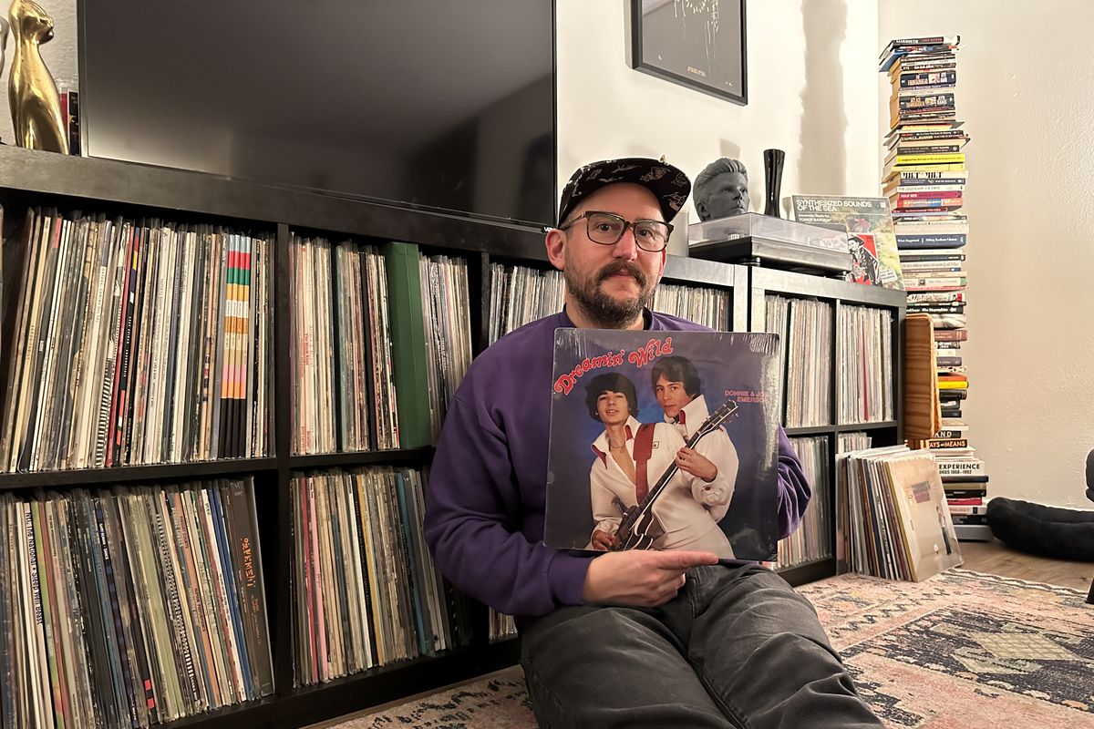 Thanks to the persistence of his father-in-law, Jon Brown of Spokane, Matt Valerio of Long Beach, Calif., is the proud owner of a never-opened original pressing of Donnie and Joe Emerson’s debut album, “Dreamin’ Wild.”  (Courtesy of Matt Valerio)