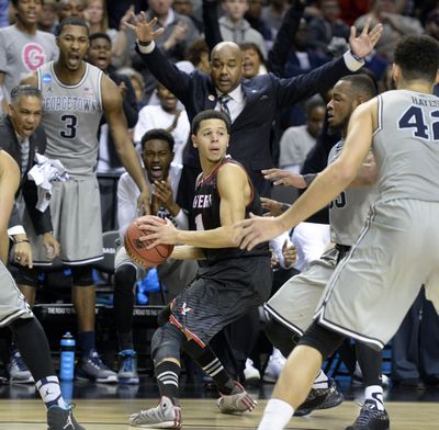 Eastern Washington’s Tyler Harvey, who scored 27 points, drew the attention of Georgetown’s defense all night. (Dan Pelle)