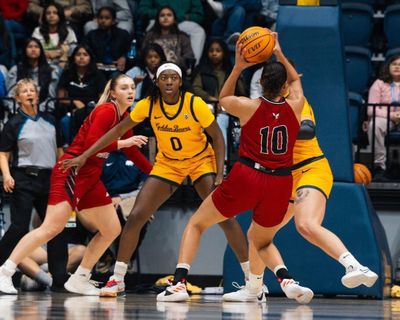 Eastern Washington's Jacinta Buckley (10) looks for a pass during a nonconference game against California in Berkeley on Friday.  (Courtesy of EWU Athletics)