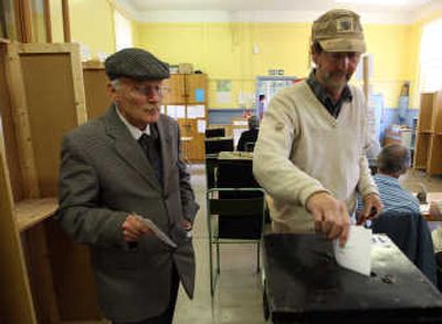 
Voters cast their ballots Thursday in Dublin. Associated Press
 (Associated Press / The Spokesman-Review)