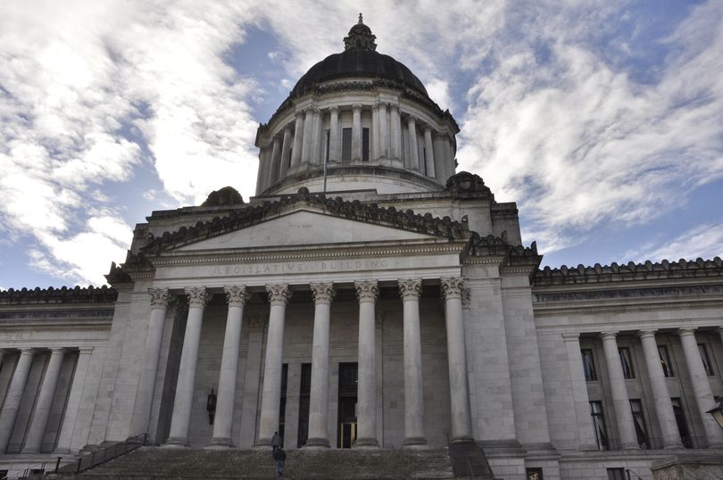 OLYMPIA -- North entrance to the domed Legislative Building on the Washington Capitol Campus. (Jim Camden/The Spokesman-Review)