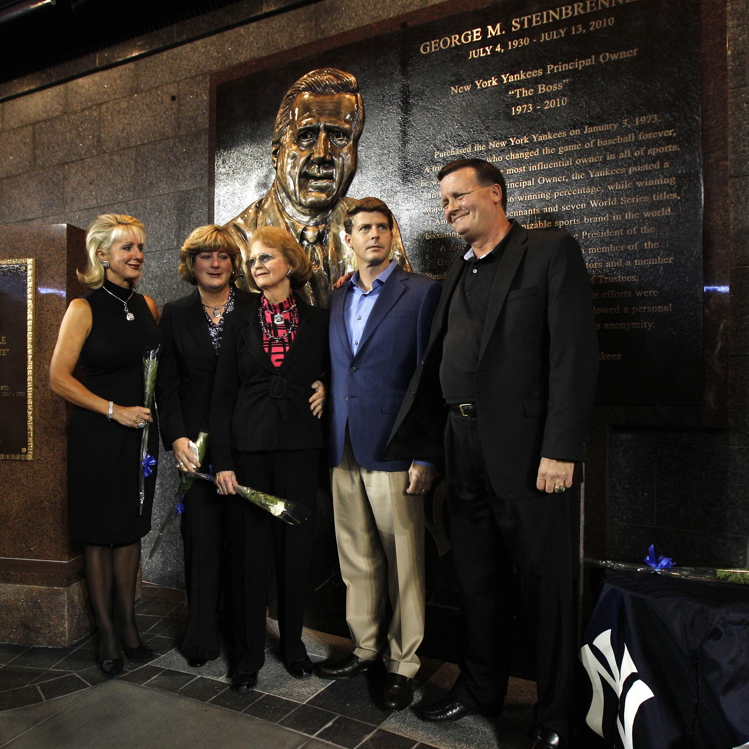 The New York Yankees unveil a granite monument to Babe Ruth