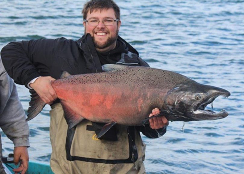 Anglers help fisheries biologists catch adult wild fall chinook with hook and line in the Hanford Reach of the Columbia River for hatchery egg production during the annual “King of the Reach” Project.
 (Washington Department of Fish and Wildlife)
