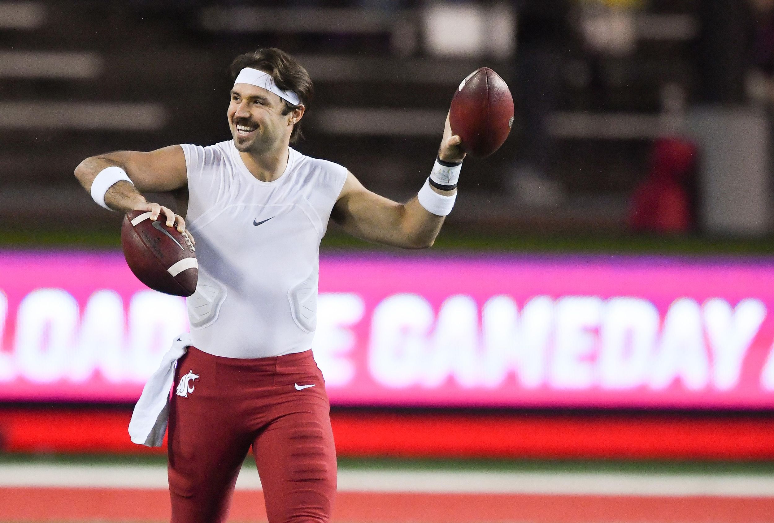 WSU's Gardner Minshew and Andre Dillard in Super Bowl LVII