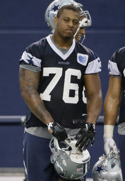 DE Greg Hardy could debut for the Dallas Cowboys on Oct. 11. (Associated Press)