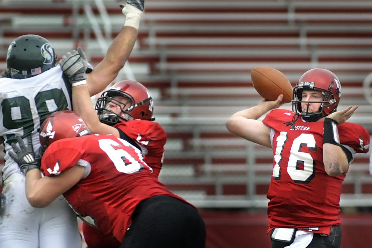 Eagles QB Matt Nichols sets sights on an 8-3 record. (Christopher Anderson / The Spokesman-Review)