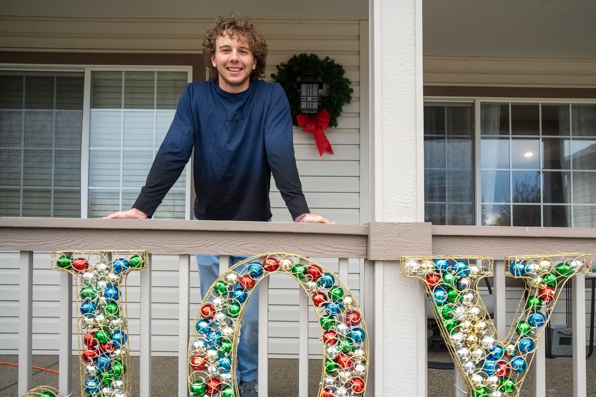 Ethan Moriniti stands at his family’s home on Dec. 30 in Liberty Lake. Moriniti was able to use an automated defibrillator to revive a man having a heart attack and he credits his first aid class from community college.  (Jesse Tinsley/THE SPOKESMAN-REVIEW)