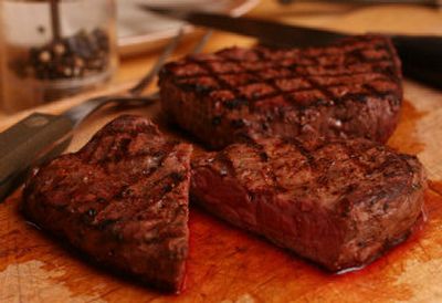 
The steak craze should continue as naturally raised animals and a wide variety of species, like these Bison steaks, tempt everyone in front of a grill or a stove. 
 (Associated Press / The Spokesman-Review)