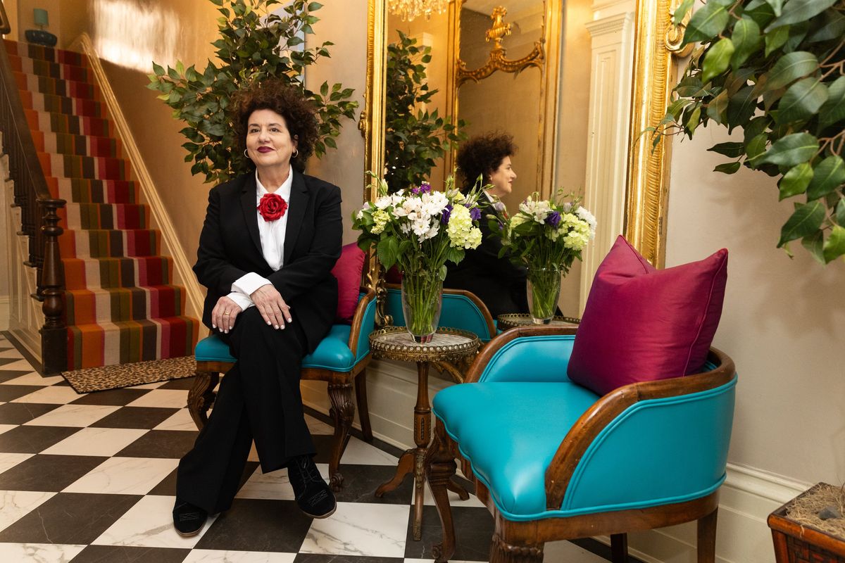 Adriana Trigiani, whose latest novel is “The View from Lake Como,” in her home in New York’s Greenwich Village.  (Jackie Molloy/For The Washington Post)