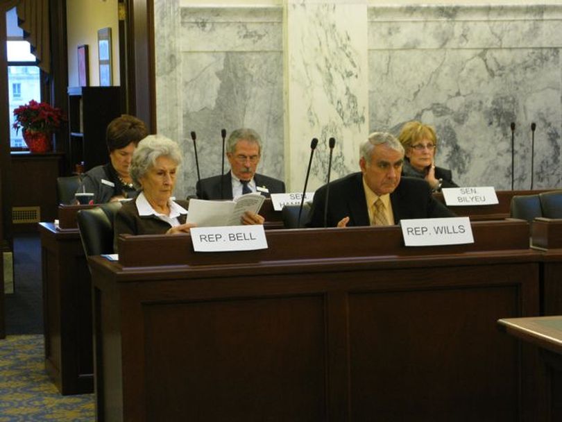 Rep. Maxine Bell, left, and Rep. Rich Wills, right, are among lawmakers on a legislative task force that on Tuesday voted to permanently restore trails funding to Idaho state parks that comes from the portion of gas taxes burned in off-road vehicles and boats. (Betsy Russell)