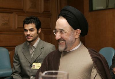 
Mohammed Khatami participates in the United Nations Alliance of Civilizations meeting Tuesday in New York.
 (Associated Press / The Spokesman-Review)