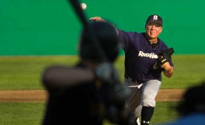 
Spokane RiverHawks starting pitcher Matt Crowe, from Washington State University, delivers a pitch Tuesday against the Kitsap BlueJackets.
 (Christopher Anderson / The Spokesman-Review)