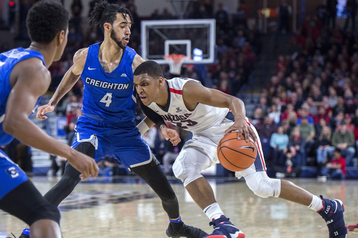 Denver’s Ronnie Harrell played against the Zags and Zach Norvell Jr. in December 2017 when Harrell was with Creighton. (Dan Pelle / The Spokesman-Review)