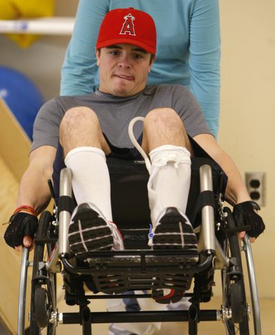 Associated Press Georgia freshman Chance Veazey was paralyzed in a scooter accident. (Associated Press)