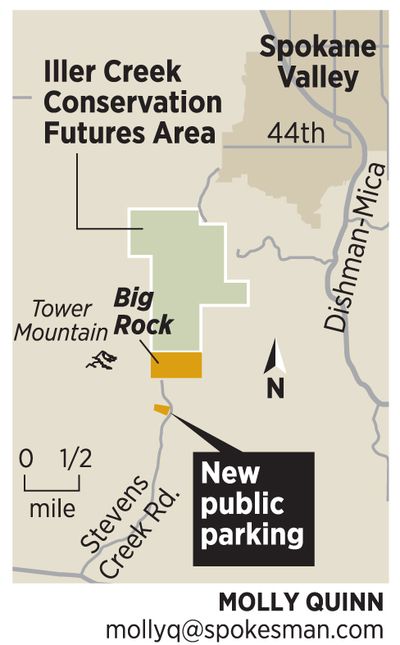 Big Rock purchase allows for parking. (Molly Quinn / mollyq@spokesman.com)