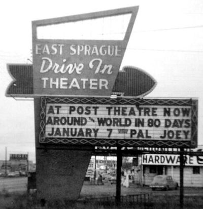 The East Sprague Drive In Theater in a photo taken in 1958 by Larry Owens. This was one of many photos Owens brought with him to the East Sprague Drive In Theater reunion. Photo courtesy of Larry Owens  (PHOTO COURTESY LARRY OWENS)