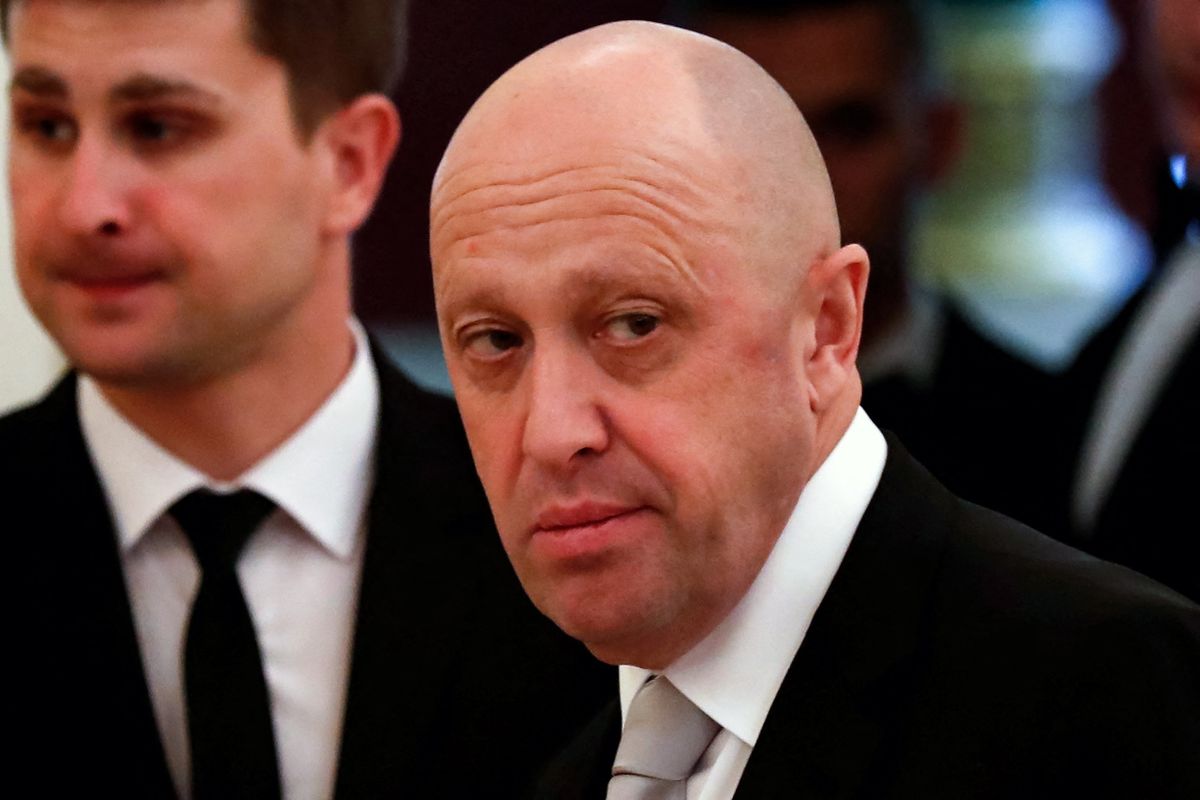 This picture taken on July 4, 2017 shows Russian businessman Yevgeny Prigozhin prior to a meeting with business leaders held by Russian and Chinese presidents at the Kremlin in Moscow.    (SERGEI ILNITSKY/Getty Images North America/TNS)
