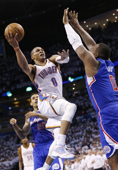 Russell Westbrook had 38 points to help Oklahoma City rally. (Associated Press)