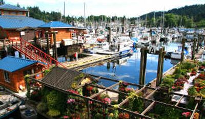 
The quaint seaside village of Gibson's Landing features funky shops, restaurants and galleries along with a bustling fishing wharf.
 (Photos by Janice Mucalov / The Spokesman-Review)