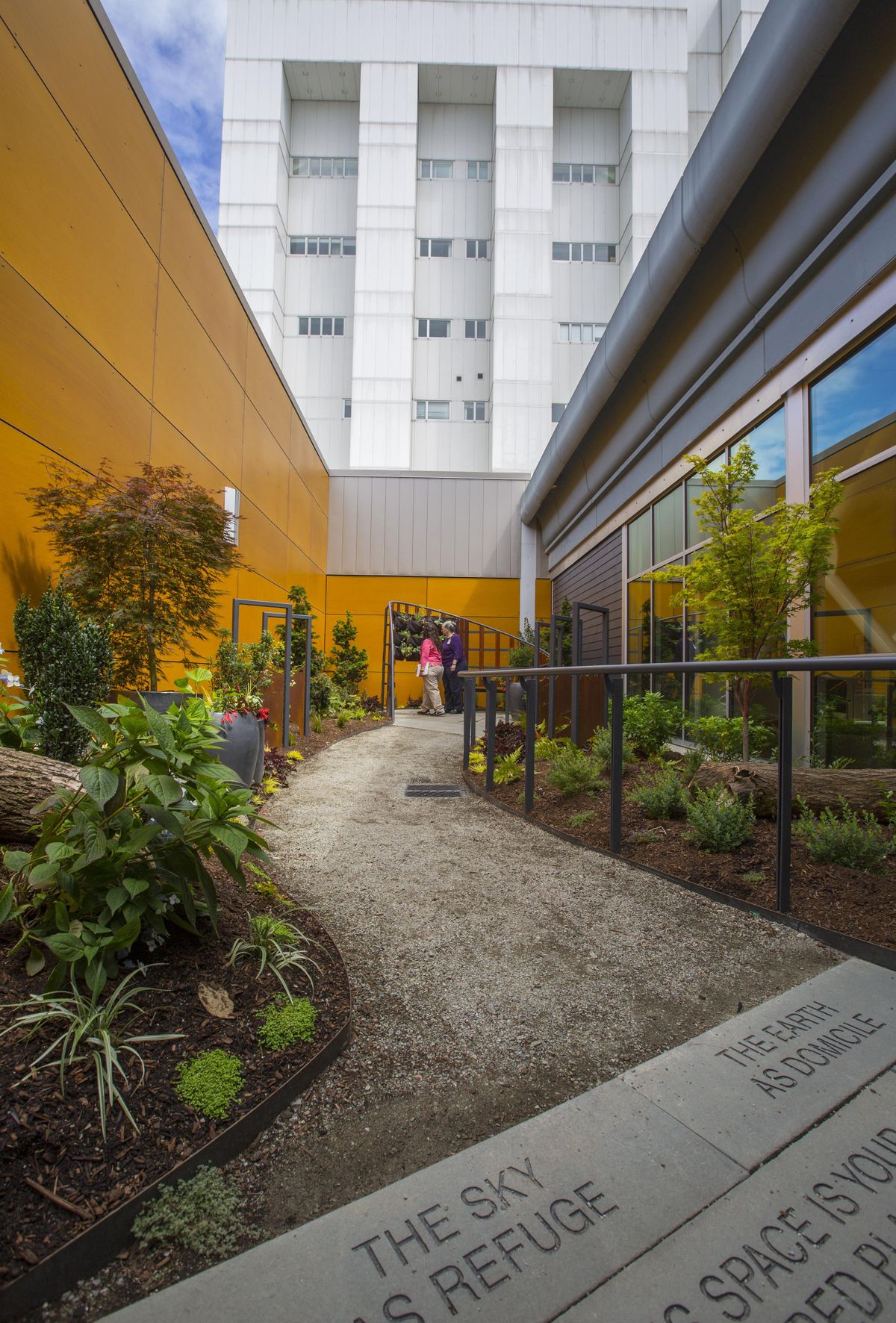 At the VA medical center on Beacon Hill in Seattle, a new healing garden softens the institutional edges, providing soothing sounds of water and inviting birds into the space to help patients and their loved ones. (Mike Siegel/Seattle Times/TNS) (Mike Siegel / Tribune News Service photos)
