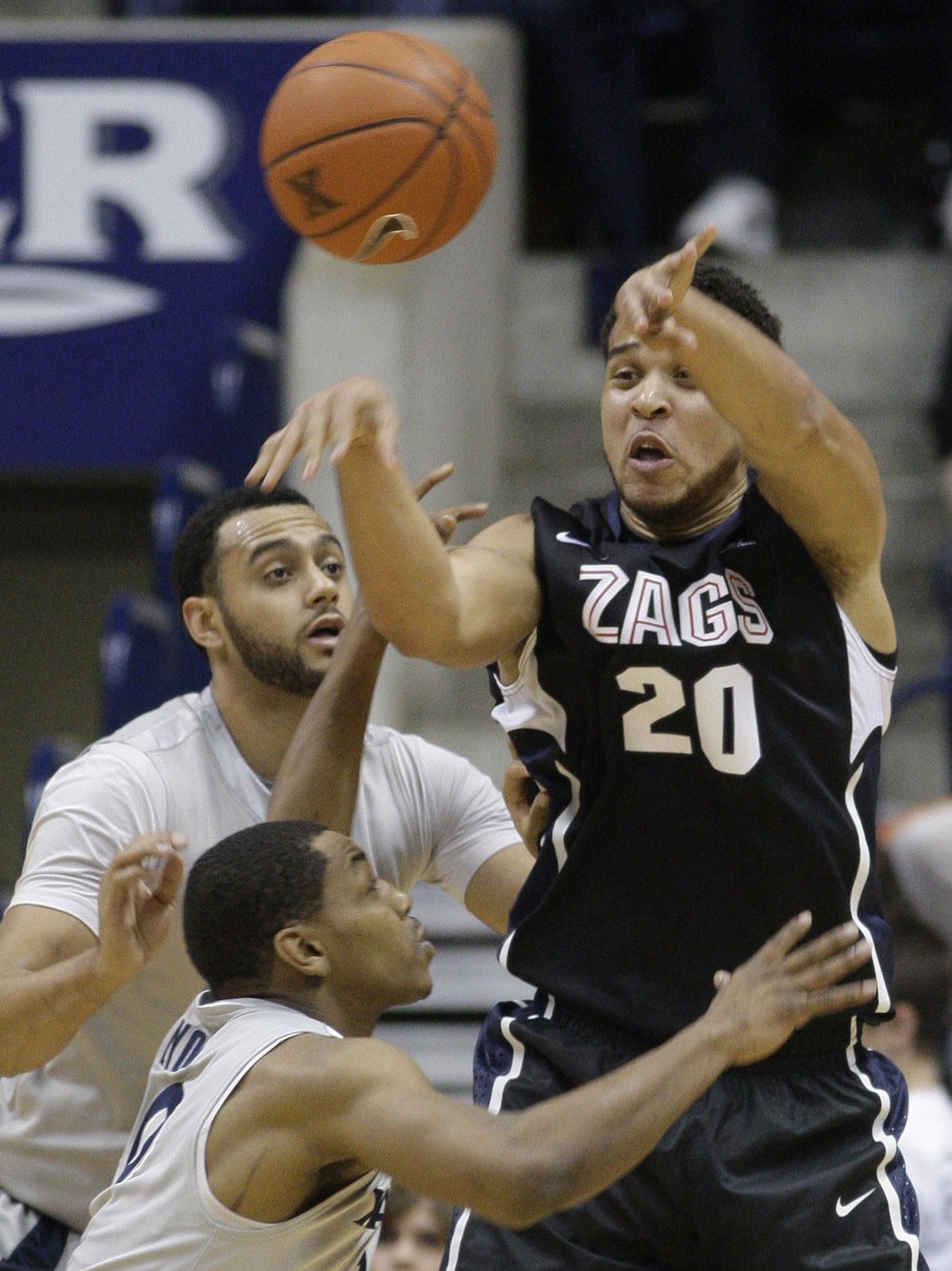 Gonzaga’s Elias Harris notched 12 points and seven rebounds in victory over Xavier. (Associated Press)