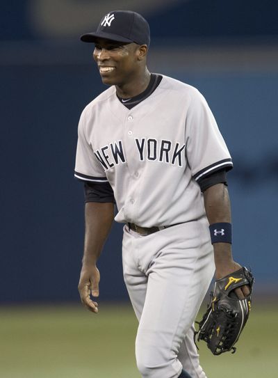 Yankees’ Alfonso Soriano slugged two home runs to reach 400 for his career. (Associated Press)